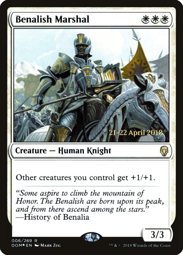 Benalish Marshal [Dominaria Prerelease Promos] Online Sale