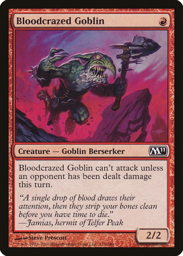 Bloodcrazed Goblin [Magic 2011] Online