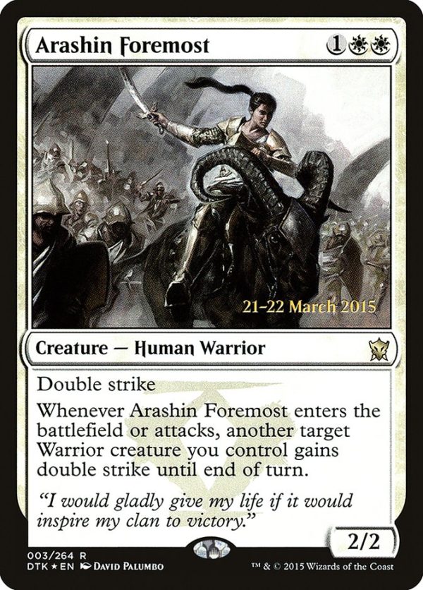 Arashin Foremost [Dragons of Tarkir Prerelease Promos] For Discount